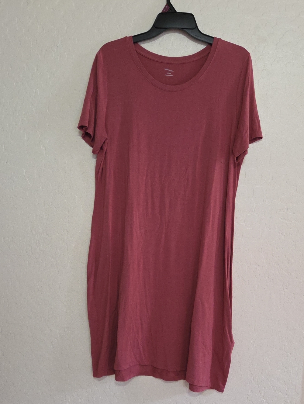 Daily Ritual Short Sleeve Tee Dress in Dusty Rose